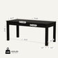 Black Farmhouse Rectangular Dining Table Seating Six-1