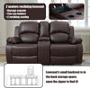 Brown Faux Leather Reclining Living Room Set Sofa Loveseat Chair