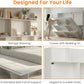 White Queen Murphy Bed With Integrated Storage Shelf-3