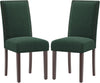 Green Velvet Upholstered Dining Chairs With Nailhead