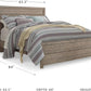 Weathered Gray Queen Panel Bed Engineered Lumber wood