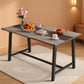 Industrial Dining Table 70.9 Inches Distressed Gray