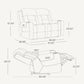 Saddle Brown Leather Power Headrest Loveseat Recliner