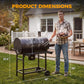 Barrel Charcoal Grill With Telescoping Front Shelf