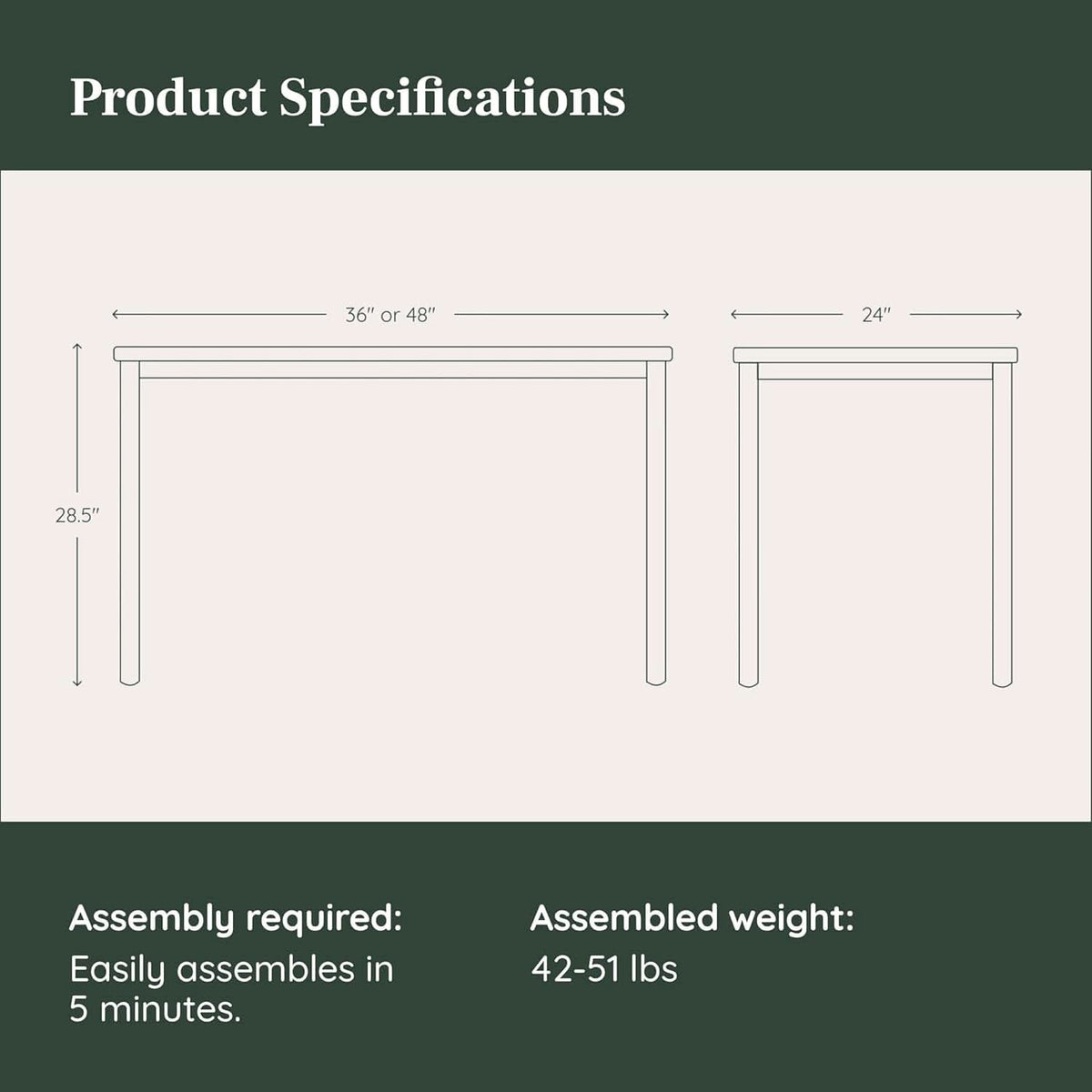Functional Home Office Desk with Effortless Assembly Design