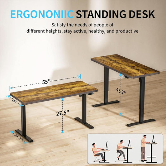Height Adjustable Electric Standing Desk for Home Office-1