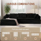 108 Inch L Shape Modular Sectional Sofa Corduroy Fabric For Living Room Comfort Everyday-2