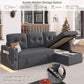 L Shaped Sleeper Sofa Bed with Storage and USB Port