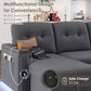 L Shaped Sleeper Sofa Bed with Storage and USB Port