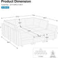 Large Modular Sectional Sofa Bed with Storage Comfort