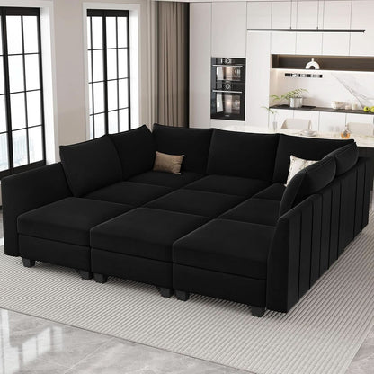 Large Modular Sectional Sofa Bed with Storage Comfort