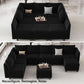 Large Modular Sectional Sofa Bed with Storage Comfort