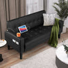 Mid-Century Modern Loveseat with USB Ports and Cup Holders