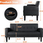 Mid-Century Modern Loveseat with USB Ports and Cup Holders