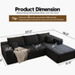 Modern 107.5 Inch Cloud Sectional Sofa With Chaise