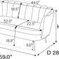 Modern Boucle Loveseat Sofa with Gold Legs for Small Spaces