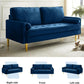 Modern Velvet Loveseat Sofa with Pillows for Comfort