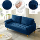 Modern Velvet Loveseat Sofa with Pillows for Comfort