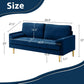 Modern Velvet Loveseat Sofa with Pillows for Comfort
