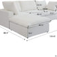 Modular Sectional Sofa with Storage Ottoman and Washable Covers