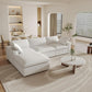 Modular Sectional Sofa with Storage Ottoman and Washable Covers