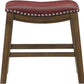 Ordway Saddle Seat Bar Stool Dining Height 19 Inch Red