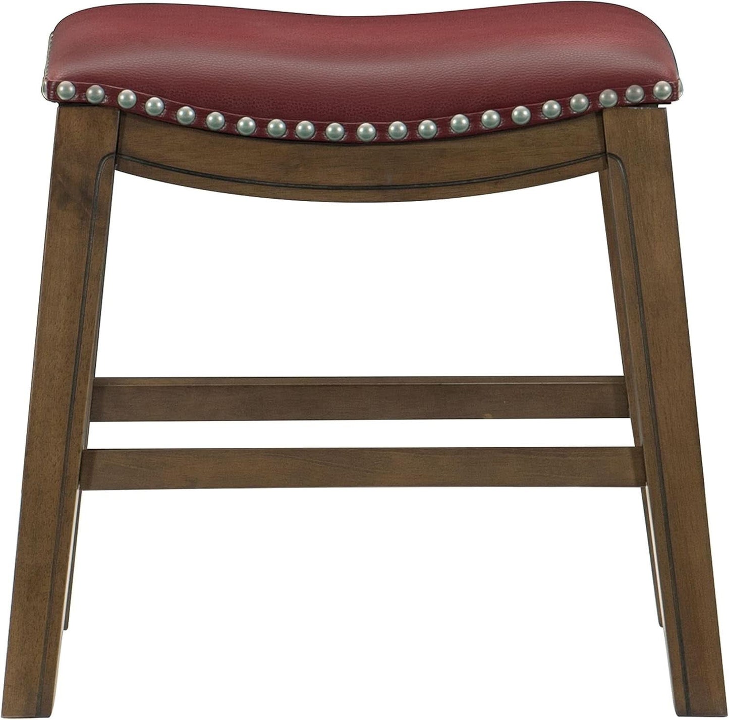 Ordway Saddle Seat Bar Stool Dining Height 19 Inch Red