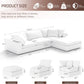 Oversize Modular Sectional Sofa with Chaise and Cushions