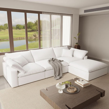Oversize Modular Sectional Sofa with Chaise and Cushions