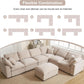 Oversized U Shaped Modular Sectional Sofa with Ottoman