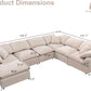 Oversized U Shaped Modular Sectional Sofa with Ottoman