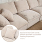 Oversized U Shaped Modular Sectional Sofa with Ottoman