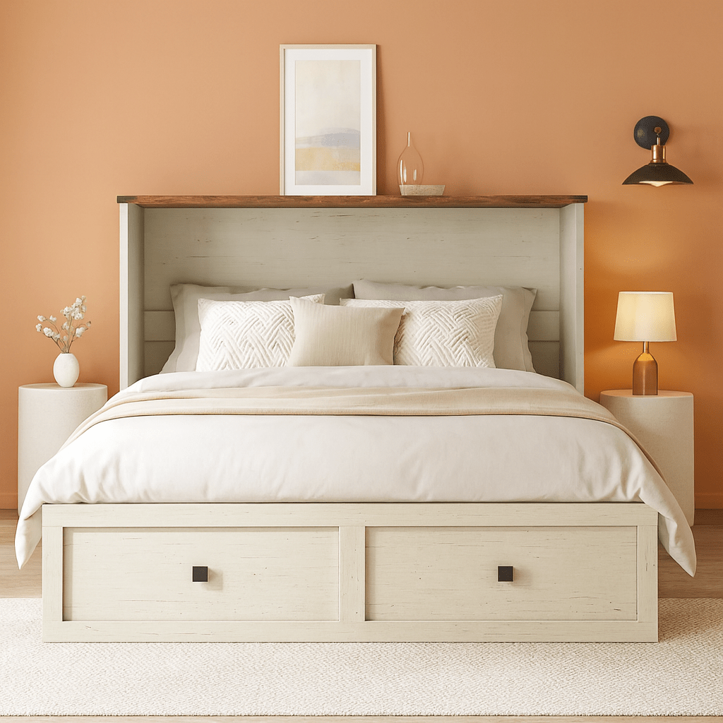Queen Murphy Bed With Storage And Charging Station