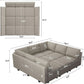 Stylish Modular Sectional Sofa with Reversible Chaise