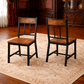 51 Inch Round Dining Table with 4 Industrial Chairs Rustic Brown Kitchen Dining Set